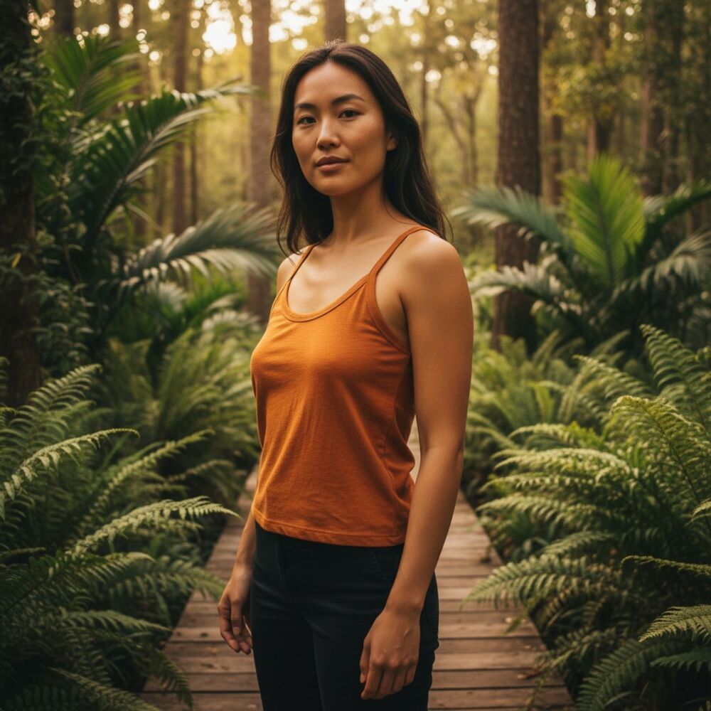 Wild Fable Women's Fall Orange Cropped Tank Top Size XL